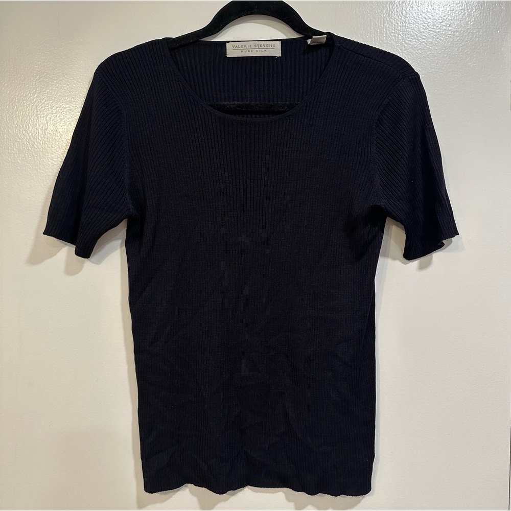 Women’s Black 100% Silk Top